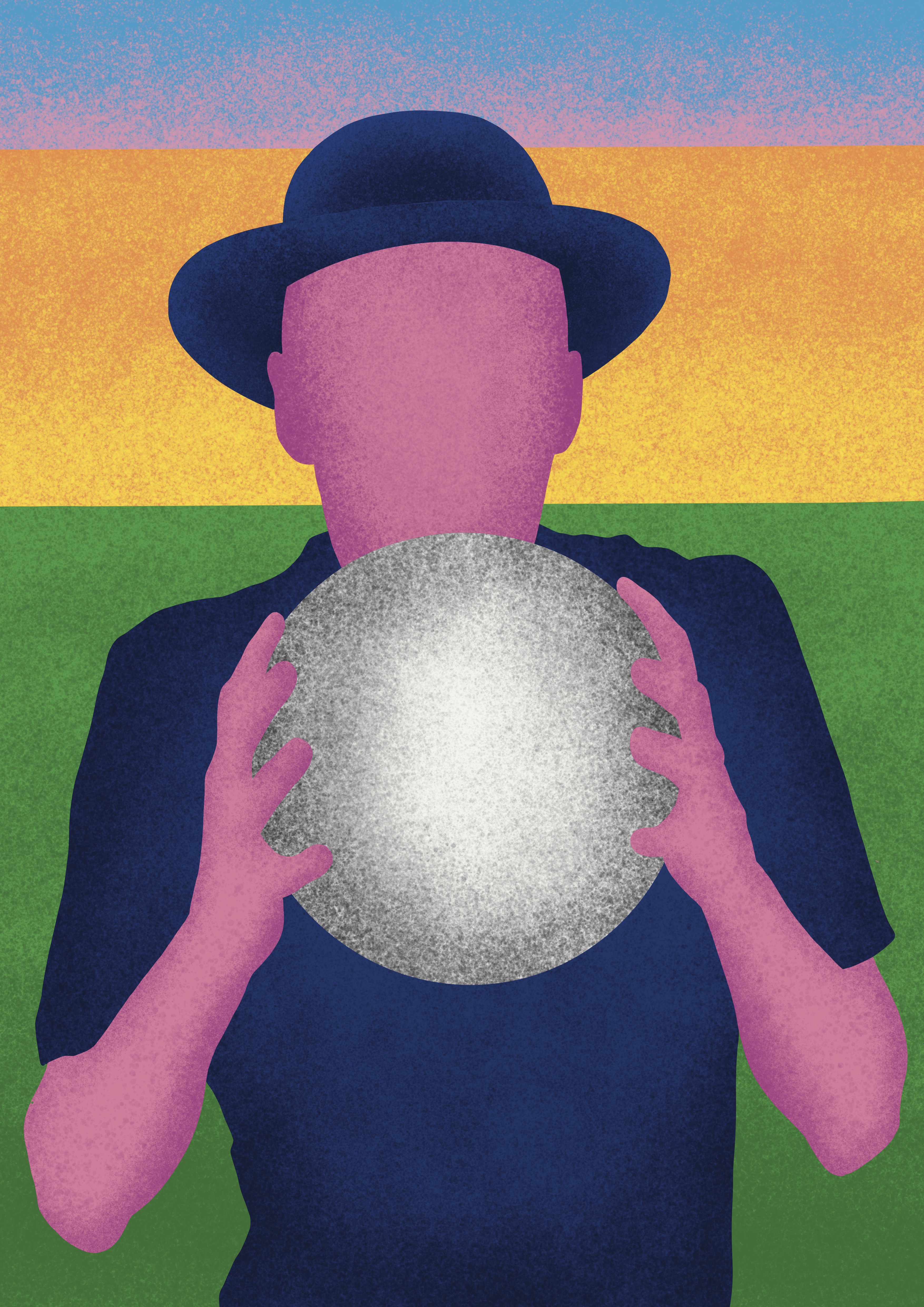 Le Coup du Chapeau — digital painting de Nicolas Milon-Domecyn, 42x29 cm, 2024